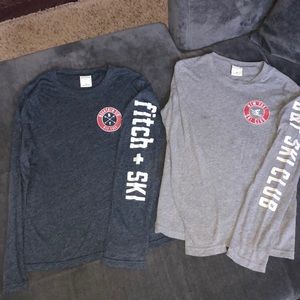 To Abercrombie kids size small long sleeve shirts